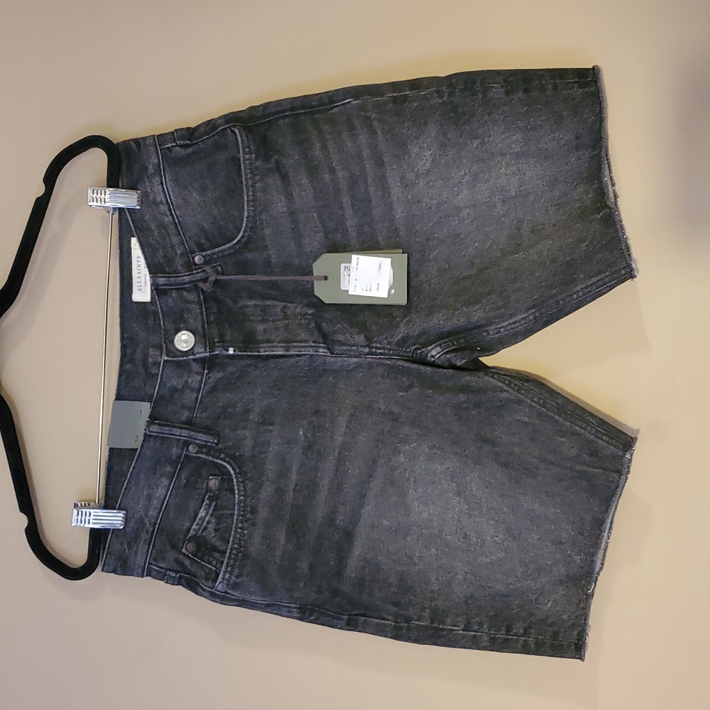 All Saints Switch Skinny Raw Hem Denim Shorts Size 32 NWT'S - Picture 3 of 13